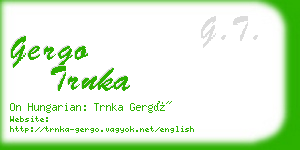 gergo trnka business card